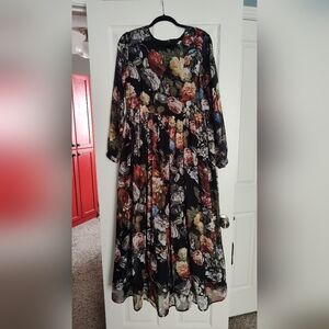 Shabby Apple Floral Long Sleeve Dress